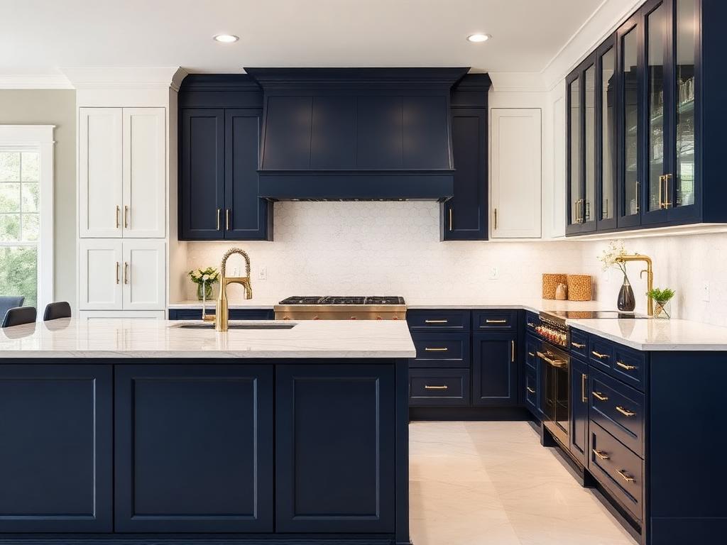 Navy & Brass Kitchen